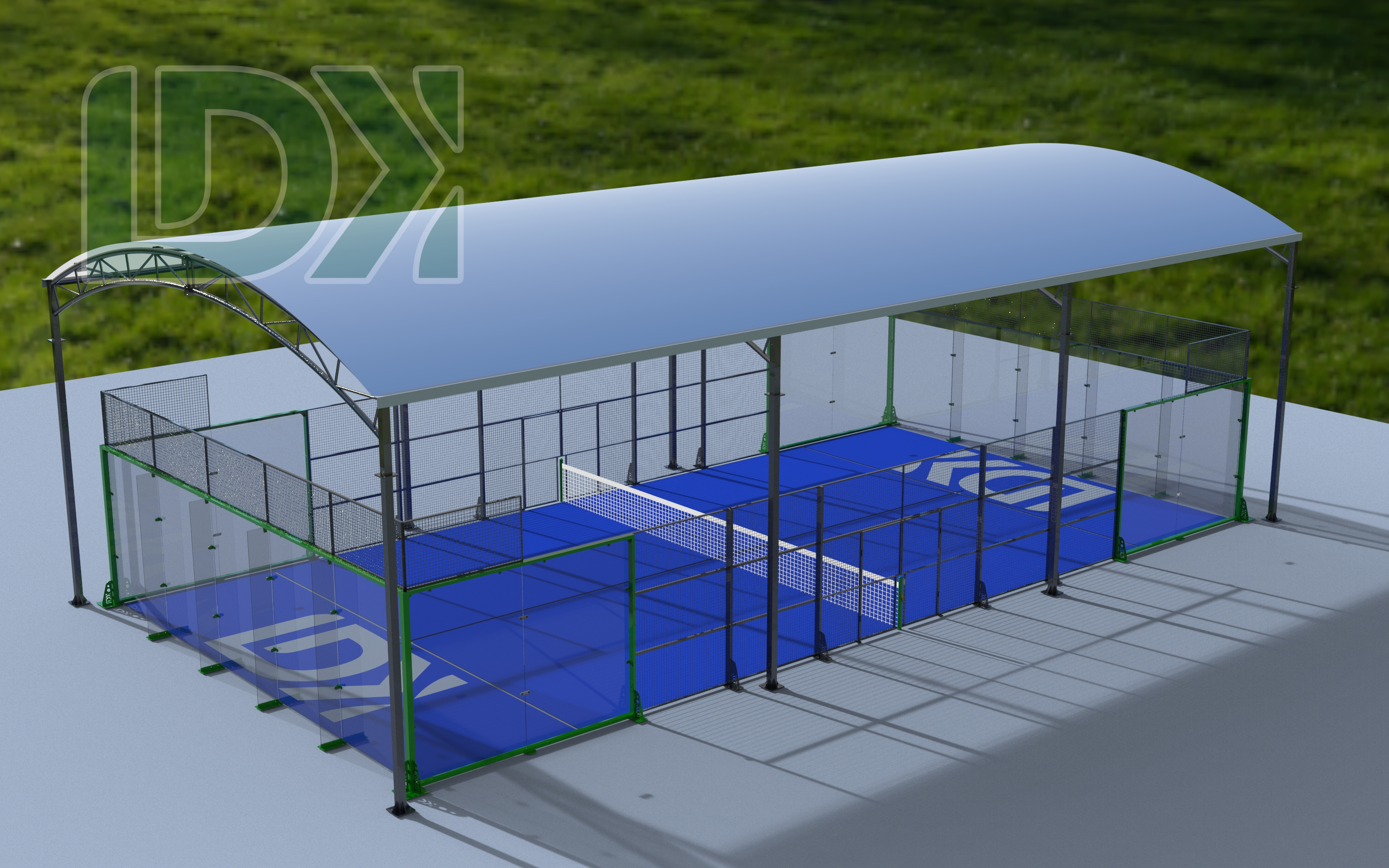 Industrial Strength Covered Paddle Court Tough Resistant Roof Durable Padel Installation