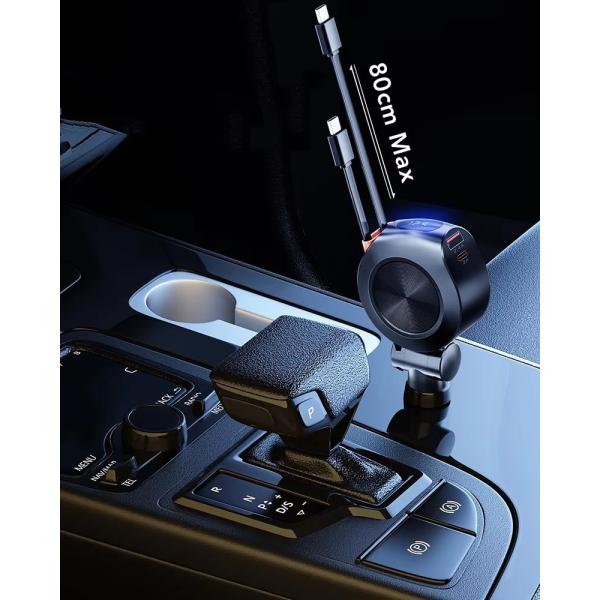 4in1 Fast Charging Car Charger Adapter 69w Max Type C Usb For Phone