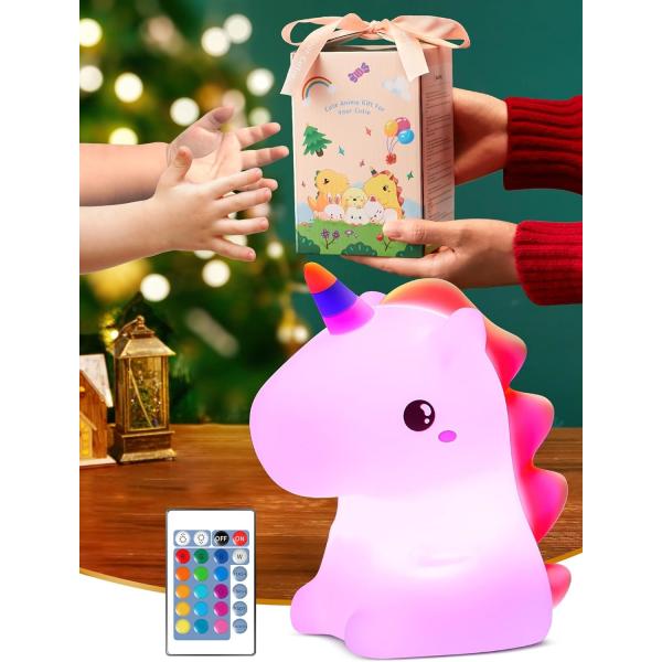 Waterproof and Good Flexibility Kids Night Light for Rechargeable Toddler 16 Colors Lamp