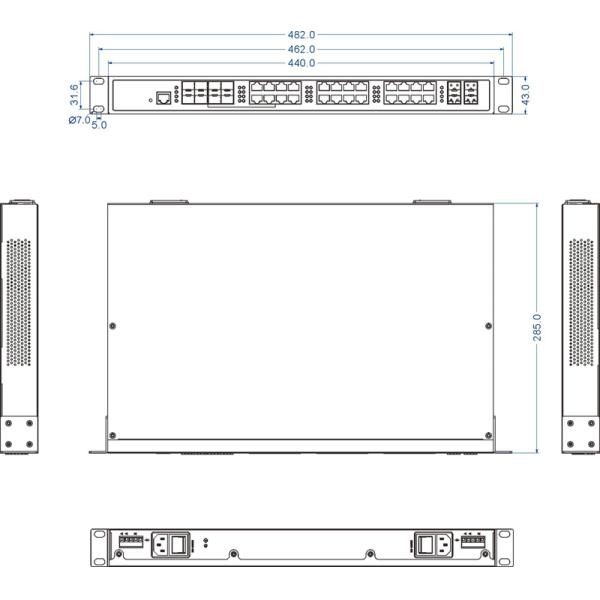 28 Port Layer 2 Ethernet Switch , Industrial Rack Mount Ethernet Switch