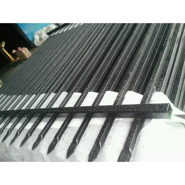 2.1mx2.4m Australia Black Heavy Duty Welded Security Garrison Steel Picket Fencing/Garrison Fence Panel