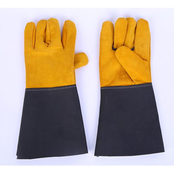 Welding Gloves Wear-Resistant And Heat-Insulating Extended Leather Welder Labor Insurance Gloves