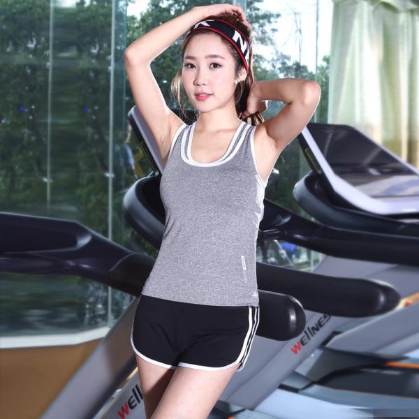 CPG Global Women 2017 Breathable Spring Summer Quick Dry 2 Pieces Set Sports Top Bra with Running Shorts T1004