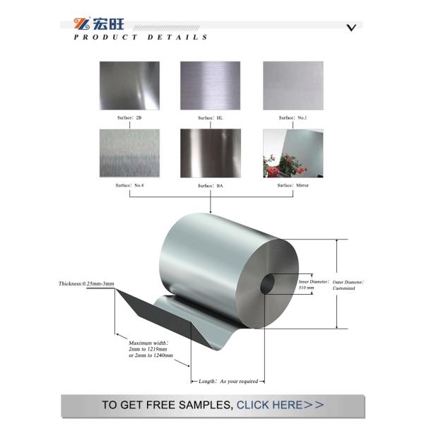 China 430 Stainless steel coil  strips sheets BA NO.4 2BA