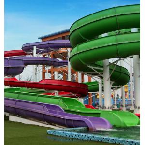 China FRP Spiral Water Slides , Length Customized Water Slide on sale