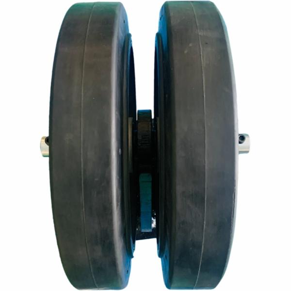 2 Ton AGV Industry Rubber Caster Wheels Heavy Duty Twin Wheel Swivel Casters