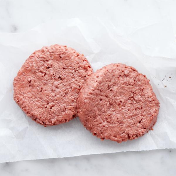 Plant-based sliced meat product display showing texture and form