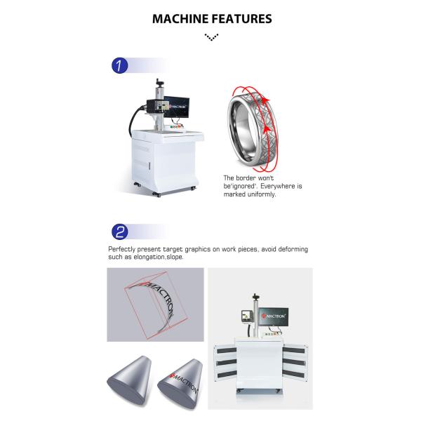 3D Fiber Laser Metal Engraving Marking Machine Desktop 50W On Electronics PP PE PVC