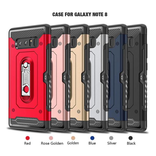 Luxury 2 In 1 Mobile Phone Cover Shell For Samsung Note 8 Case With Metal Kickstand Holder