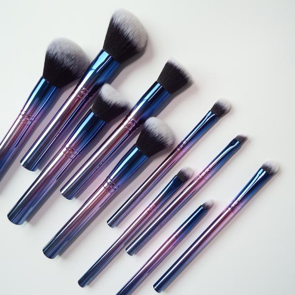 Perfect Kabuki Makeup Brush Set Soft And Silky Hair Gradient Metal Handle