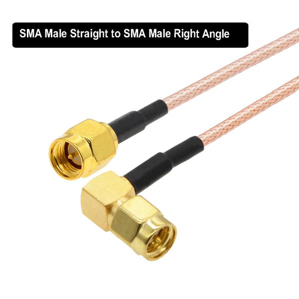 Right Angle SMA Male TO Female Cable RF Antenna Extension RG316 Coaxial Cable