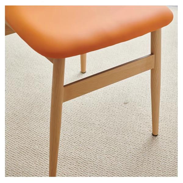 Set of wood dining chairs in modern setting