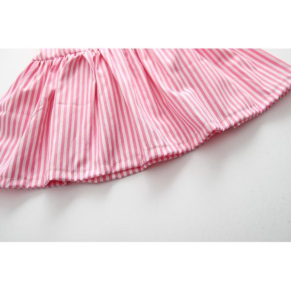 80cm Polyester Summer Children'S Clothing Pink Dress Suit For Baby