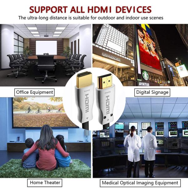 HDMI Optical Fiber Cable 18Gbps 4K 60Hz 1080P HD Video AOC HDMI 2.0 Fiber Optic Cable 10m - 100m