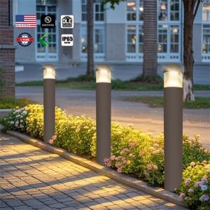 Modern Custom Landscape Bollard Light Waterproof Ip65 24W 3CCT Adjustable