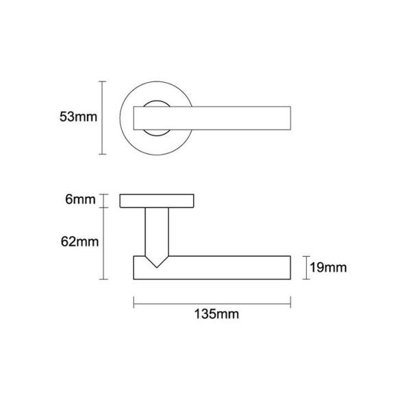 Stainless steel modern entry door handle for interior-X-1