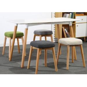 Cheap Beech Wood Legs Modern Dressing Stool , Fabric Dressing Table Stool wholesale