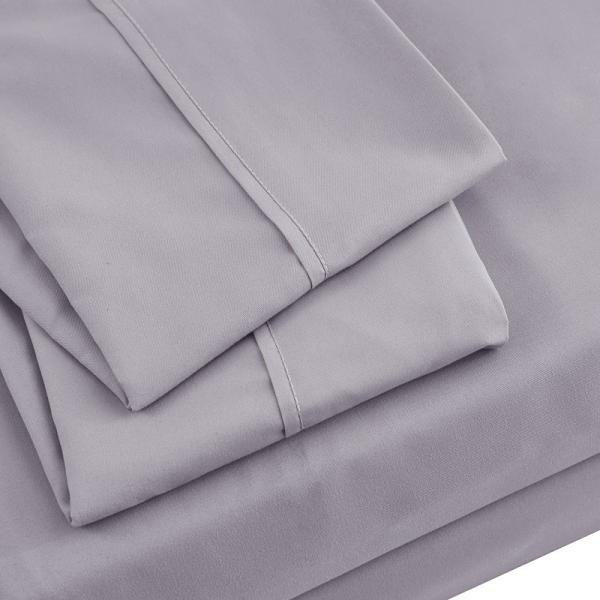 Embroidered Pillowcase Solid Color Luxury Bedding Sets for Ready to Ship King Queen Bed