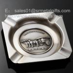 Red enamel metal souvenir cigarette ashtrays, stylish designer metal souvenir