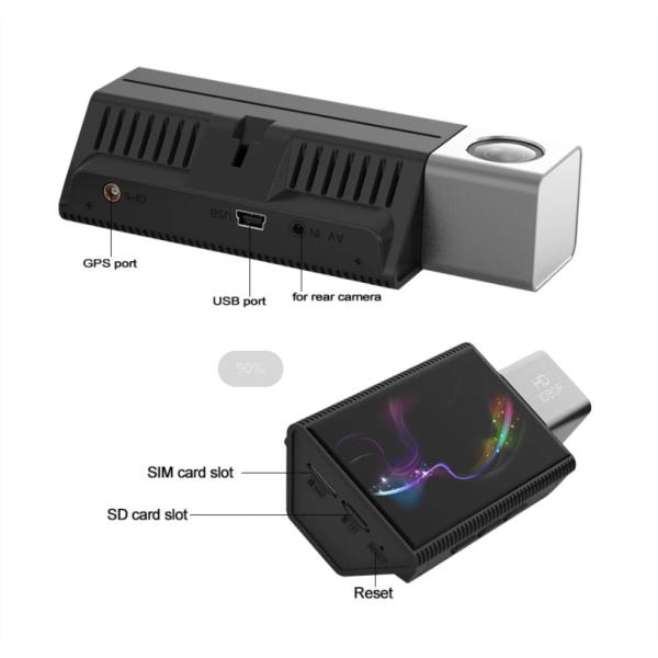 4G Android 8.1 Rearview Mirror Car HD DVR 1080p IPS Touch Streaming Media