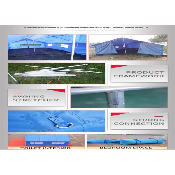PVC Cover Emergency Survival Tent , Fireproof Lightweight Emergency Shelter