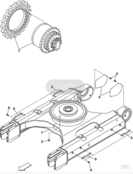 MAG-180VP-6000 Gearbox Final Drive , SH350A5 CX360 Hydraulic Motor Assembly