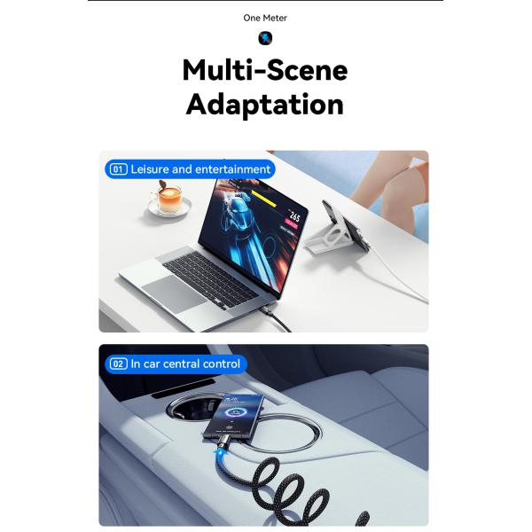 USB C To USB C Magnetic Cables 100W 1m 480Mbps ES-X53 Series