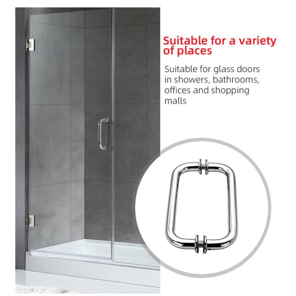 Customizable Flat Glass Door Double Sided Glass Door Pull Handles