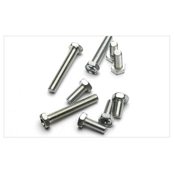White Galvanized Hex Head Screws M4 , Right Hand Thread Phillips Head Bolt DIN931