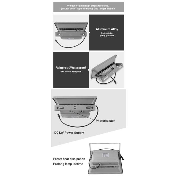 80W 100Hz Strobe Solar Flashing Warning Lights For Parking Lots