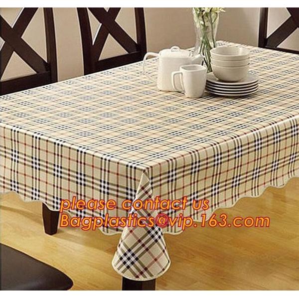 Popular Colorful Plastic Pvc Dining Table Cover,PVC PEVA compound table cloth/ covers,Eco-Friendly Adhesive Tablecloth R