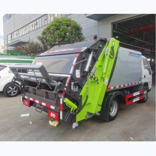 Garbage Truck With Compactor Foton Carbon Steel Compactor Garbage Truck Max Driving Speed 90 Km/H