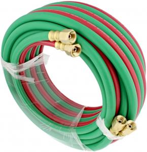 Cheap 25ft Moulding Twin Welding Hose Oxy Acetylene Cutting Torch Hoses 1/4 Inch B Fittings wholesale