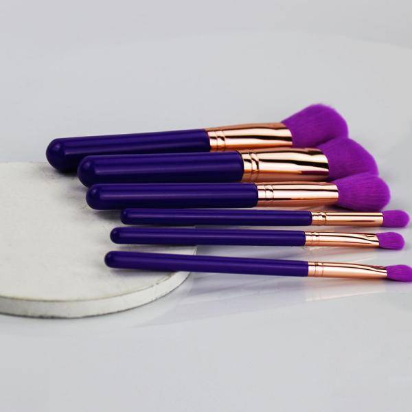 6 Pieces Essential Brush Set High Quality Finish Purple Color