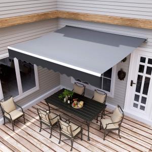 Cheap 4x2.5m Retractable Manual Awning Window Door Sun Shade Canopy with Fittings and Crank Handle wholesale