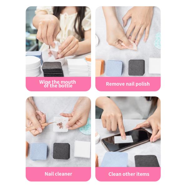 OEM ODM Nail Polish Remover Cotton Pads Lint Free Nail Cotton Pads