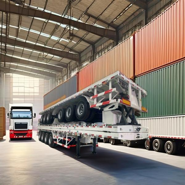 40 Ft-60 ft Container Transportation Semi-trailer Articulated 40 Feet Flatbed Truck Trailer Made in China