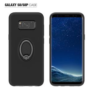 Soft TPU Magnetic Ring Kickstand Armor Smartphone Protective Case , Sumsang 8 8p