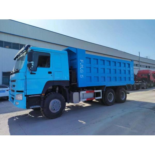 10tires Peacock Blue Sinotruck HOWO 6*4 Dump Truck 371HP 351-450hp Manual Transmission