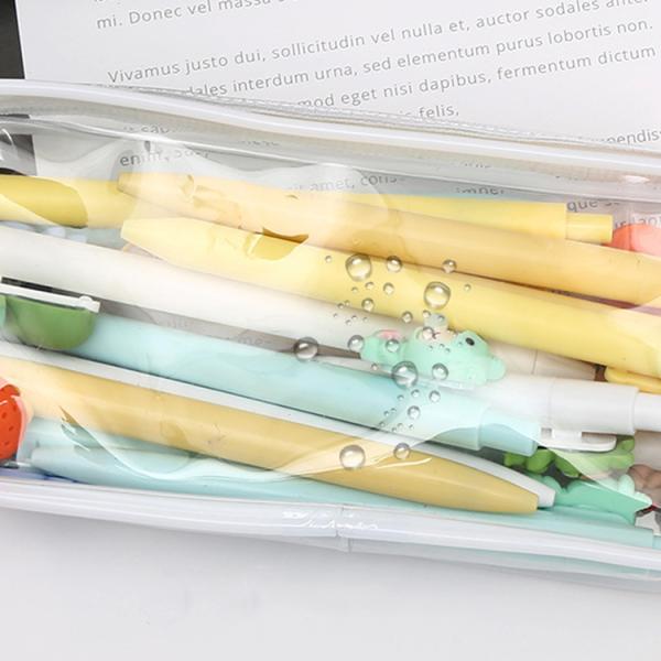 Boys or Girls 19*7*4.5cm Clear Exam Pencil Case with Zipper and 2022 at Office School