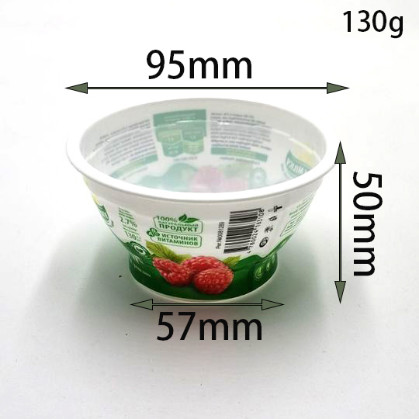 130ml 4oz disposable yogurt cups yogurt container with aluminum foil lids