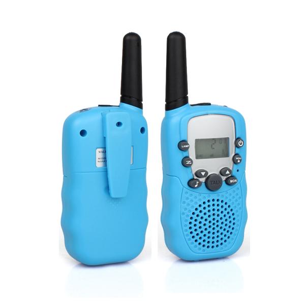 3~5KM Range Small Walkie Talkie Toy Blue Color With Loud And Clear Horn Sound