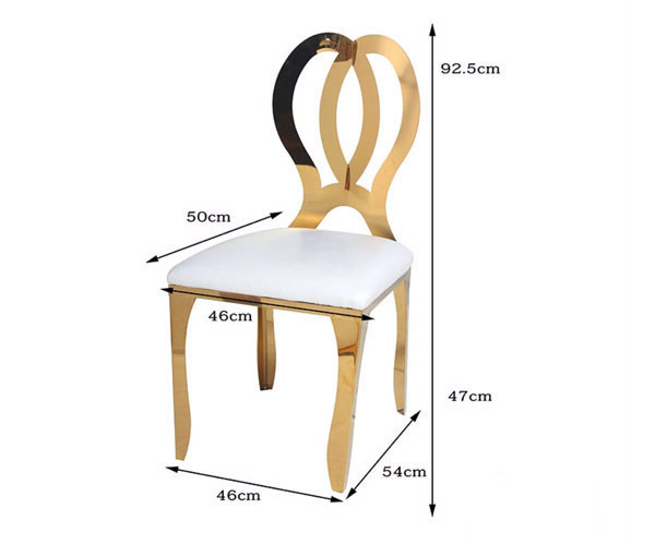 Rental Fancy Gold Stainless Steel Wedding Chair Infinity Chair Wedding