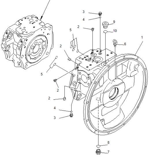 PC450-7 PC450LC-7 Hydraulic Pump Belparts Excavator Main Pump For Komatsu 708-2H-00022