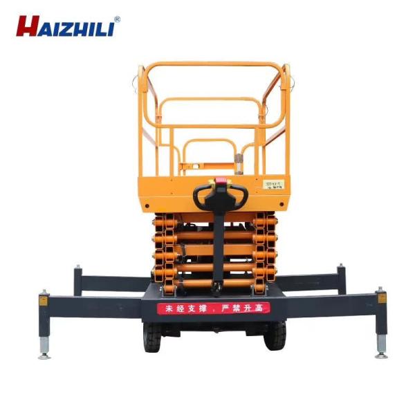 High Strength Steel Mobile Scissor Lift Platform For Aerial Working