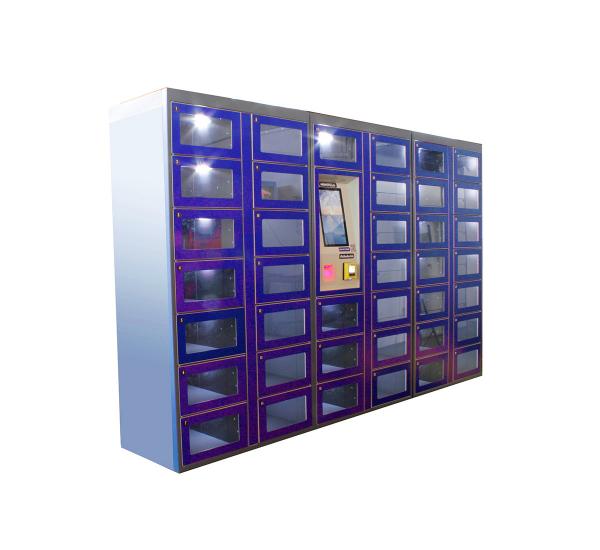 Quality Transparent Doors Vending Locker Advertising Screen Remote Control Platform for sale