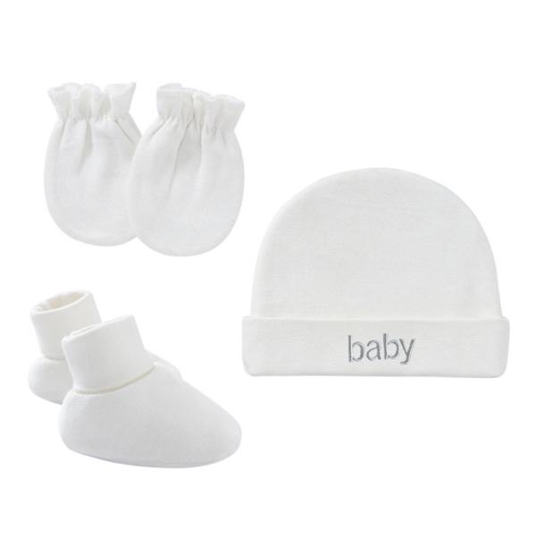 Newborn Baby Hat Mittens Socks 3 pcs Sets Girl Boy Gift Baby Mittens And Socks