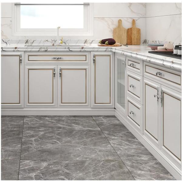 Luxury Primery Solid Wood Kitchen Cabinets In L Shape And With Tall Cabinet