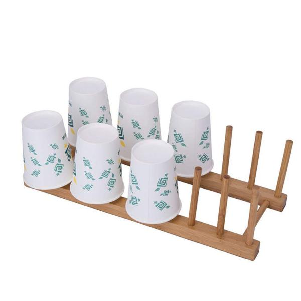 Freestanding Bamboo Dish Rack , Bamboo Drying Rack 12.5x5x3.7 Inch