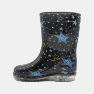 Cheap BSCI PVC Kids Light Up Rain Boots Lightweight With Star Printed wholesale